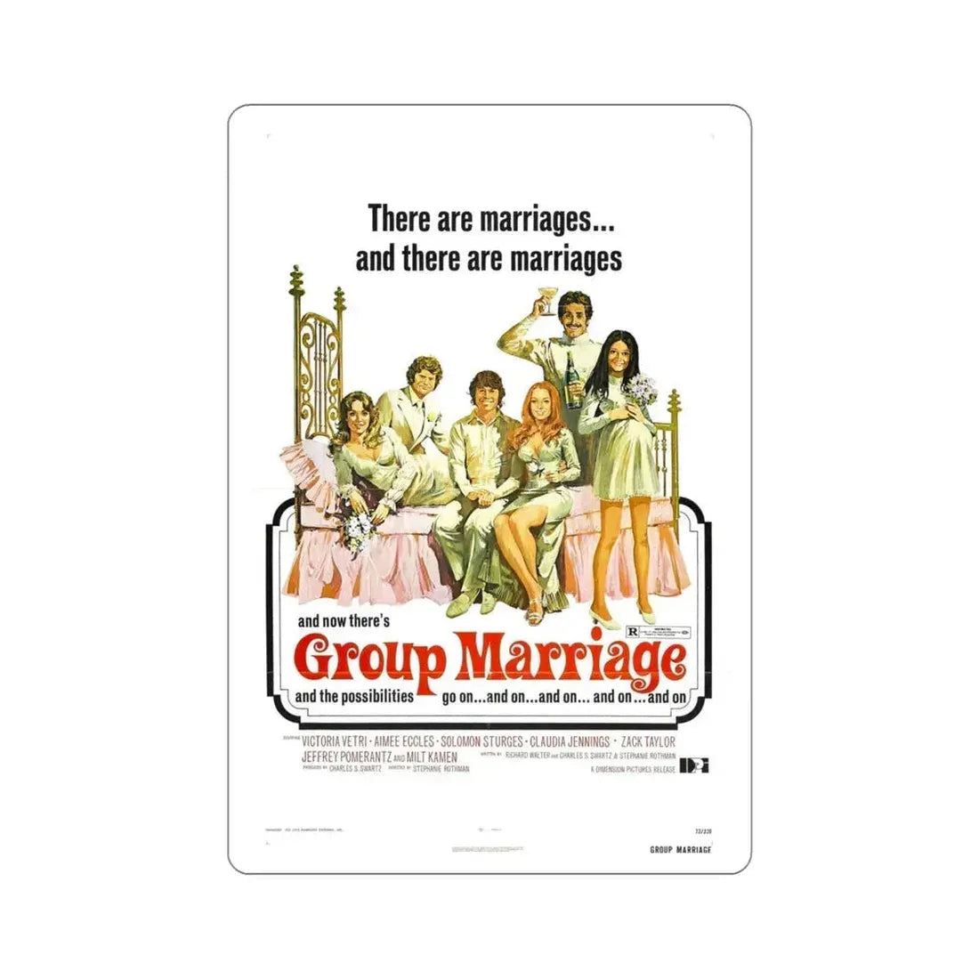 Group Marriage 1973 Movie Poster STICKER Vinyl Die-Cut Decal 6 Inch - The Sticker Space