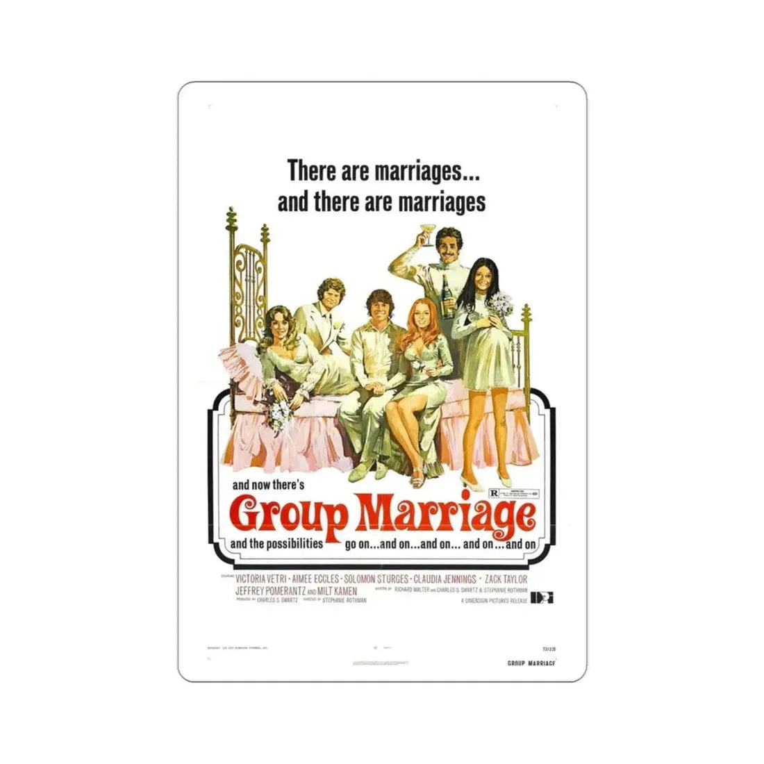 Group Marriage 1973 Movie Poster STICKER Vinyl Die-Cut Decal - The Sticker Space