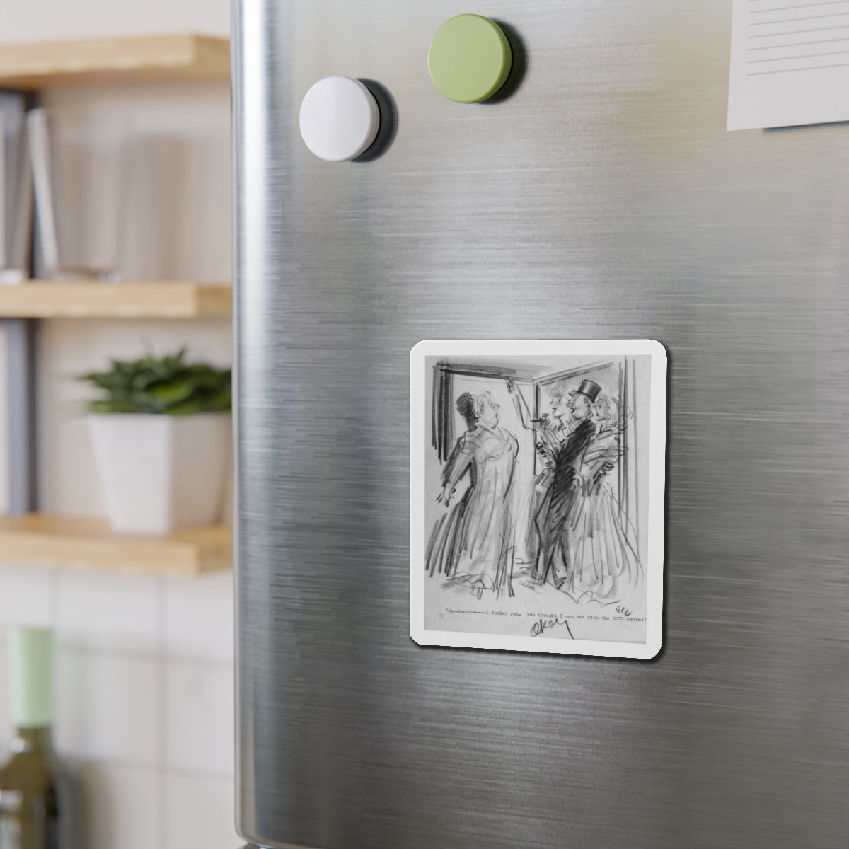 Group of Five illustrations (1) (Magazine Illustration) Refrigerator Magnet