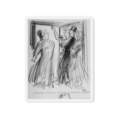 Group of Five illustrations (1) (Magazine Illustration) Refrigerator Magnet 3 Inch Die-Cut - The Sticker Space