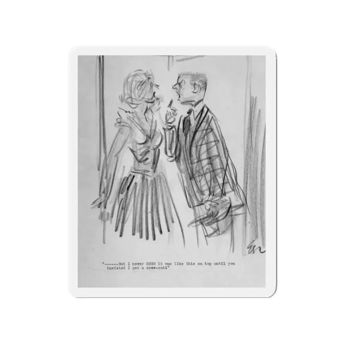 Group of Five illustrations (2) (Magazine Illustration) Refrigerator Magnet - The Sticker Space