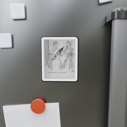 Group of Five illustrations (5) (Magazine Illustration) Refrigerator Magnet-The Sticker Space