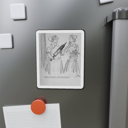 Group of Five illustrations (5) (Magazine Illustration) Refrigerator Magnet-The Sticker Space