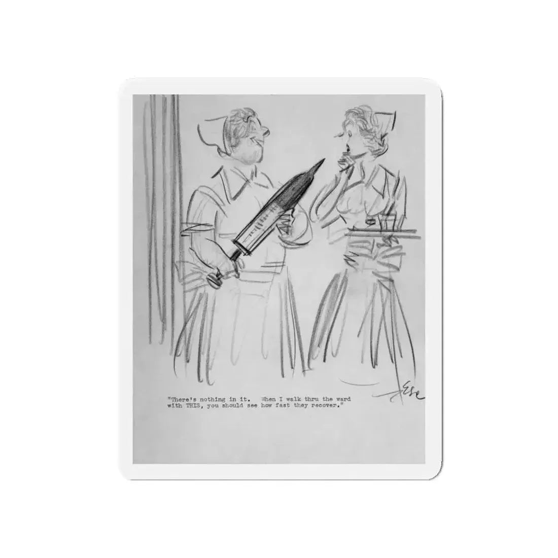 Group of Five illustrations (5) (Magazine Illustration) Refrigerator Magnet 4 Inch Die-Cut - The Sticker Space