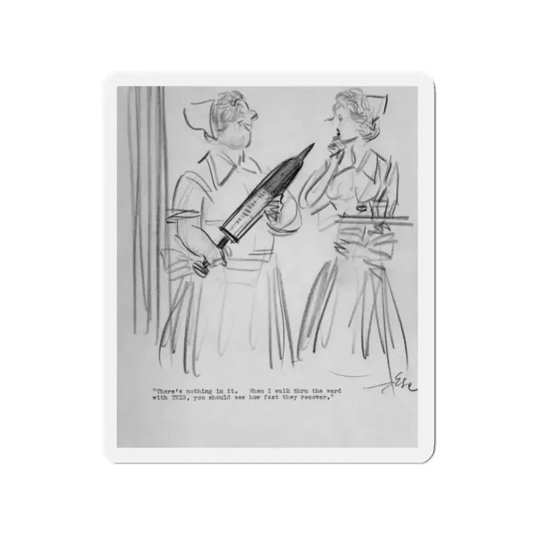 Group of Five illustrations (5) (Magazine Illustration) Refrigerator Magnet - The Sticker Space