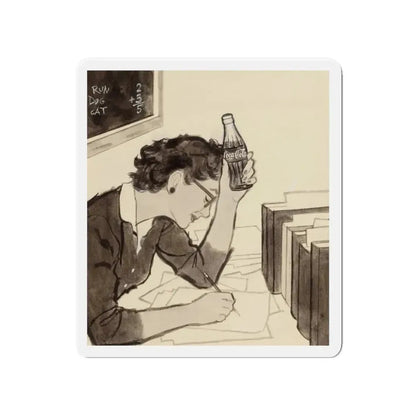 Group of Four Coca-Cola advertisements, 1960 (1) (Magazine Illustration) Refrigerator Magnet - The Sticker Space