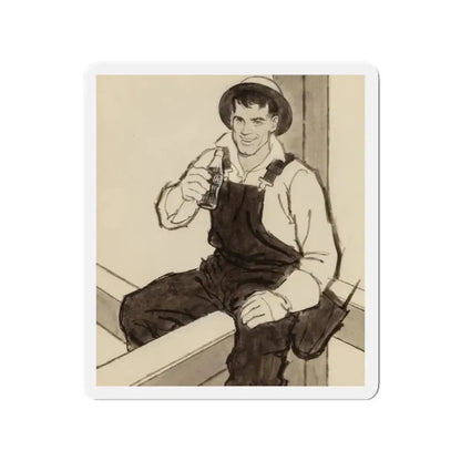 Group of Four Coca-Cola advertisements, 1960 (2) (Magazine Illustration) Refrigerator Magnet - The Sticker Space