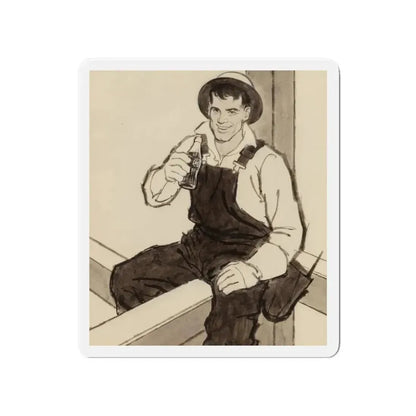 Group of Four Coca-Cola advertisements, 1960 (2) (Magazine Illustration) Refrigerator Magnet - The Sticker Space