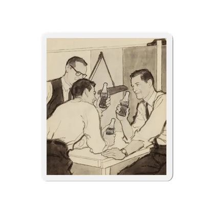 Group of Four Coca-Cola advertisements, 1960 (4) (Magazine Illustration) Refrigerator Magnet - The Sticker Space