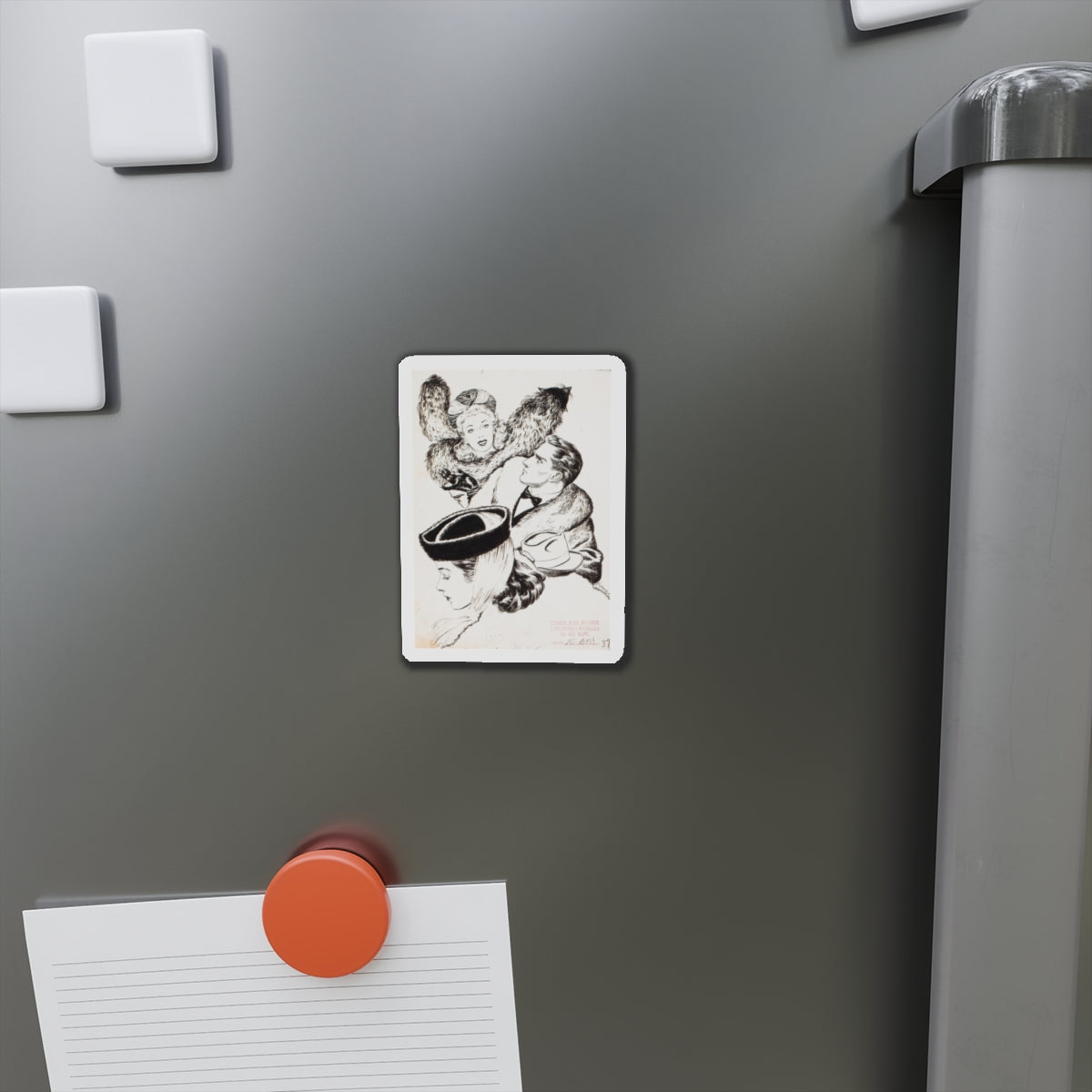 Group of nine story illustrations (5) (Magazine Illustration) Refrigerator Magnet-The Sticker Space