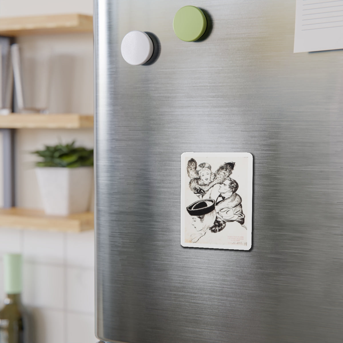 Group of nine story illustrations (5) (Magazine Illustration) Refrigerator Magnet-The Sticker Space