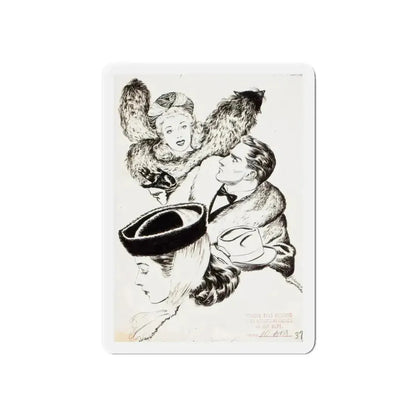 Group of nine story illustrations (5) (Magazine Illustration) Refrigerator Magnet - The Sticker Space