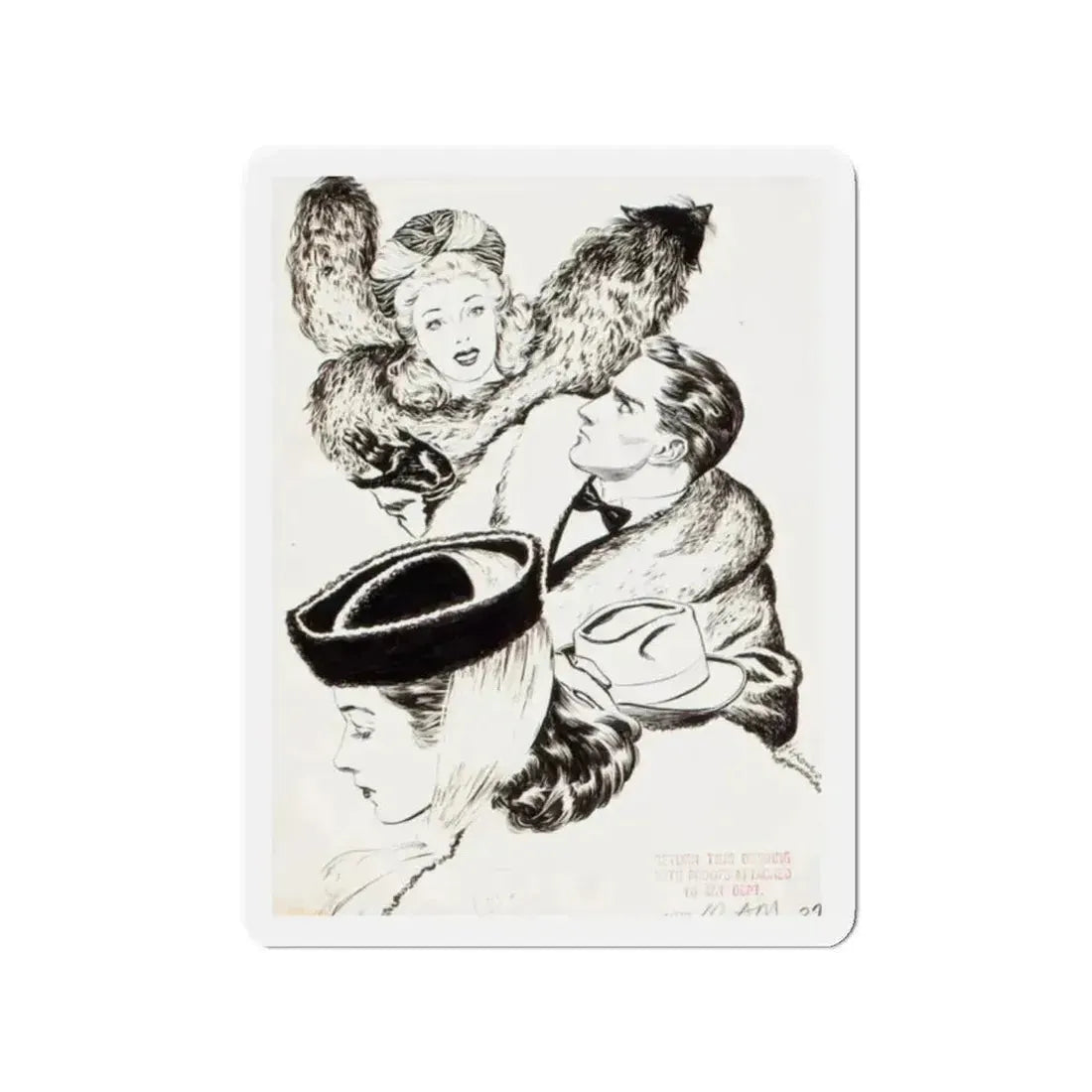 Group of nine story illustrations (5) (Magazine Illustration) Refrigerator Magnet - The Sticker Space