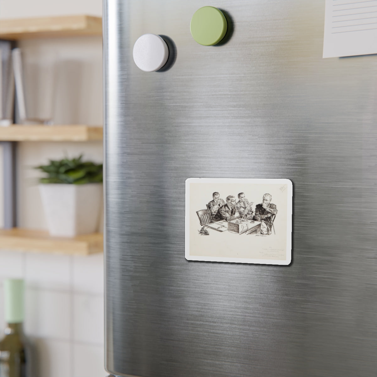 Group of nine story illustrations (8) (Magazine Illustration) Refrigerator Magnet-The Sticker Space