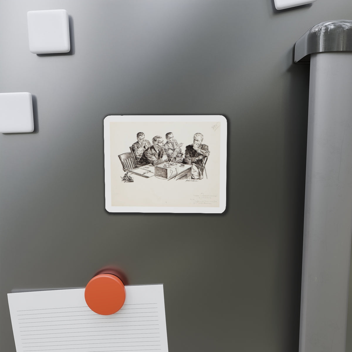 Group of nine story illustrations (8) (Magazine Illustration) Refrigerator Magnet-The Sticker Space