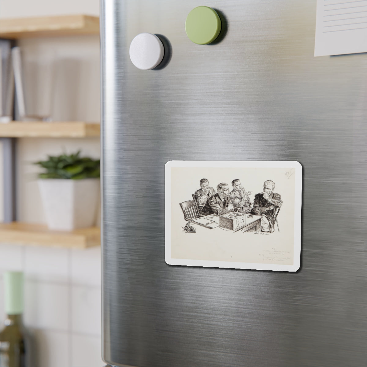 Group of nine story illustrations (8) (Magazine Illustration) Refrigerator Magnet-The Sticker Space