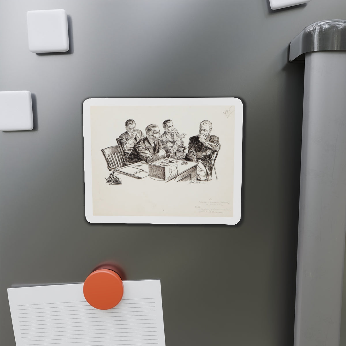 Group of nine story illustrations (8) (Magazine Illustration) Refrigerator Magnet-The Sticker Space