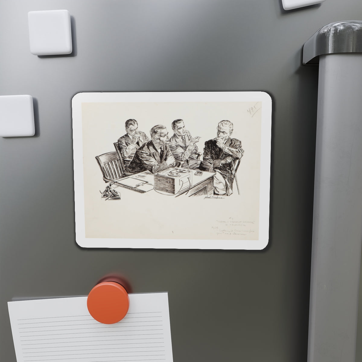 Group of nine story illustrations (8) (Magazine Illustration) Refrigerator Magnet-The Sticker Space