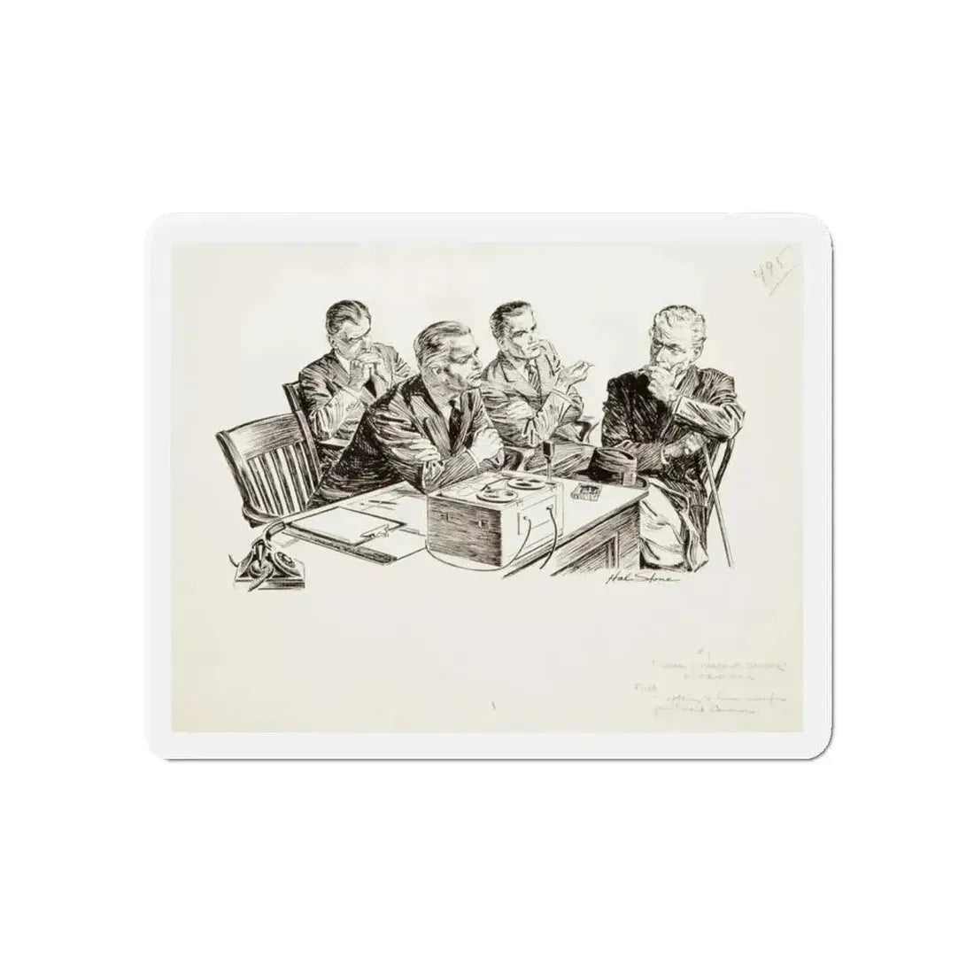 Group of nine story illustrations (8) (Magazine Illustration) Refrigerator Magnet - The Sticker Space