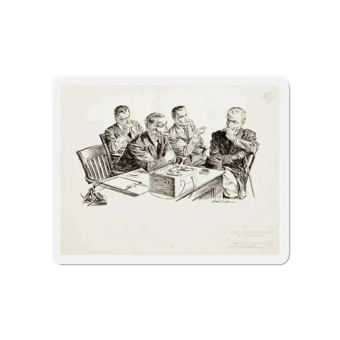 Group of nine story illustrations (8) (Magazine Illustration) Refrigerator Magnet - The Sticker Space