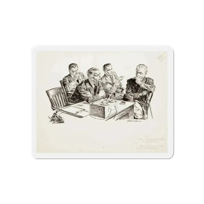 Group of nine story illustrations (8) (Magazine Illustration) Refrigerator Magnet - The Sticker Space