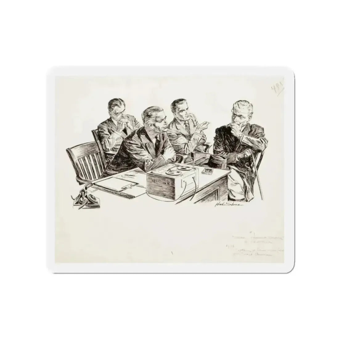 Group of nine story illustrations (8) (Magazine Illustration) Refrigerator Magnet - The Sticker Space