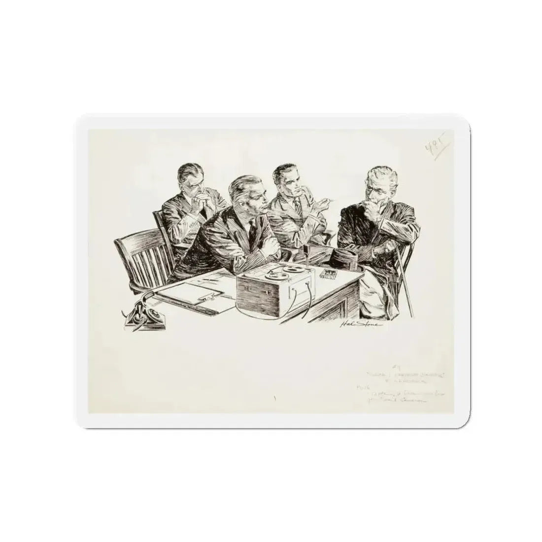 Group of nine story illustrations (8) (Magazine Illustration) Refrigerator Magnet - The Sticker Space