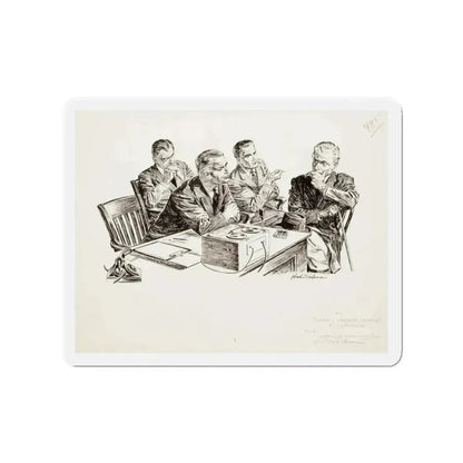 Group of nine story illustrations (8) (Magazine Illustration) Refrigerator Magnet - The Sticker Space