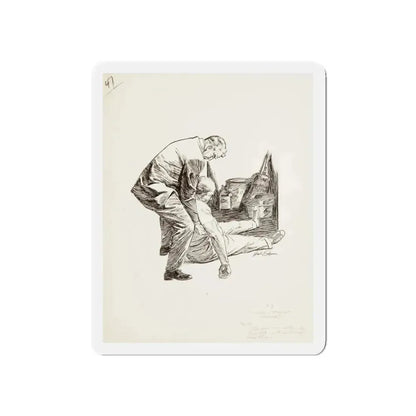 Group of nine story illustrations (9) (Magazine Illustration) Refrigerator Magnet - The Sticker Space