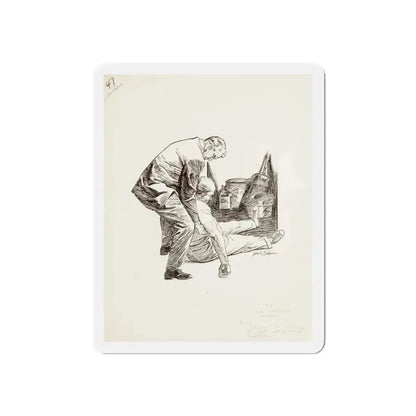 Group of nine story illustrations (9) (Magazine Illustration) Refrigerator Magnet - The Sticker Space