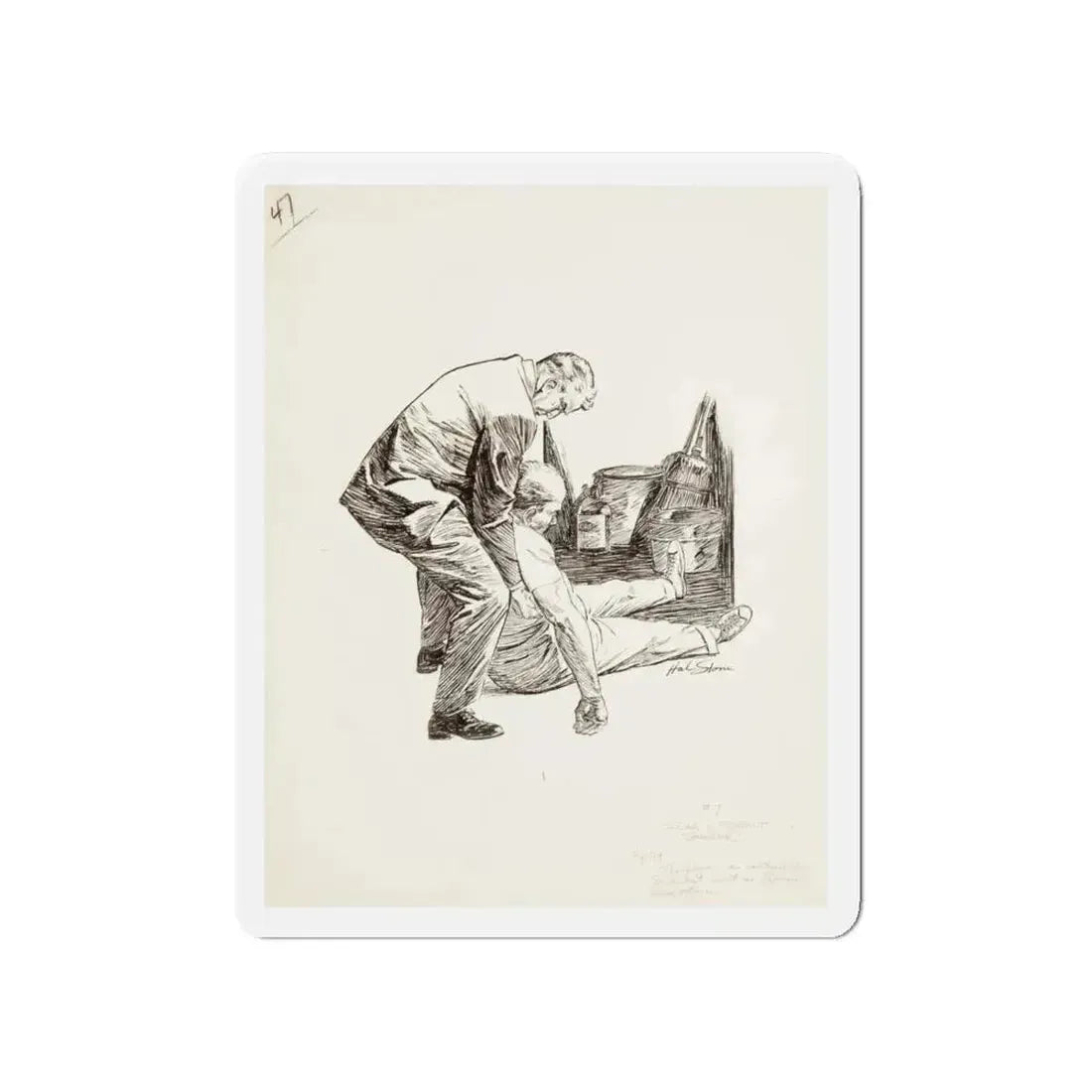 Group of nine story illustrations (9) (Magazine Illustration) Refrigerator Magnet - The Sticker Space