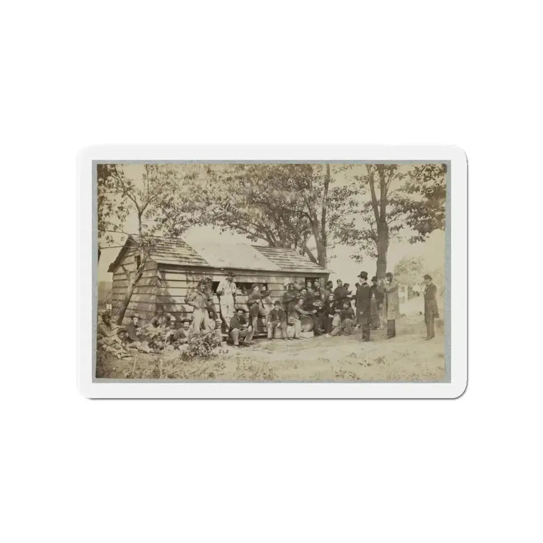 Group Of Officers And Soldiers Outside A Sutler's Store (U.S. Civil War) Refrigerator Magnet - The Sticker Space