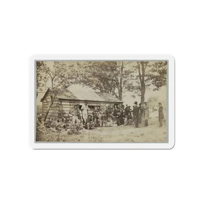 Group Of Officers And Soldiers Outside A Sutler's Store (U.S. Civil War) Refrigerator Magnet - The Sticker Space