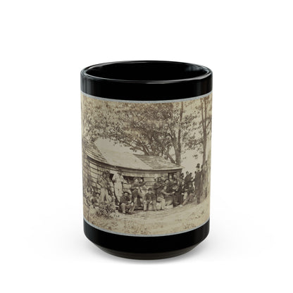 Group Of Officers And Soldiers Outside A Sutler's Store (U.S. Civil War) Black Coffee Mug-15oz-The Sticker Space