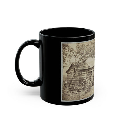 Group Of Officers And Soldiers Outside A Sutler's Store (U.S. Civil War) Black Coffee Mug-The Sticker Space