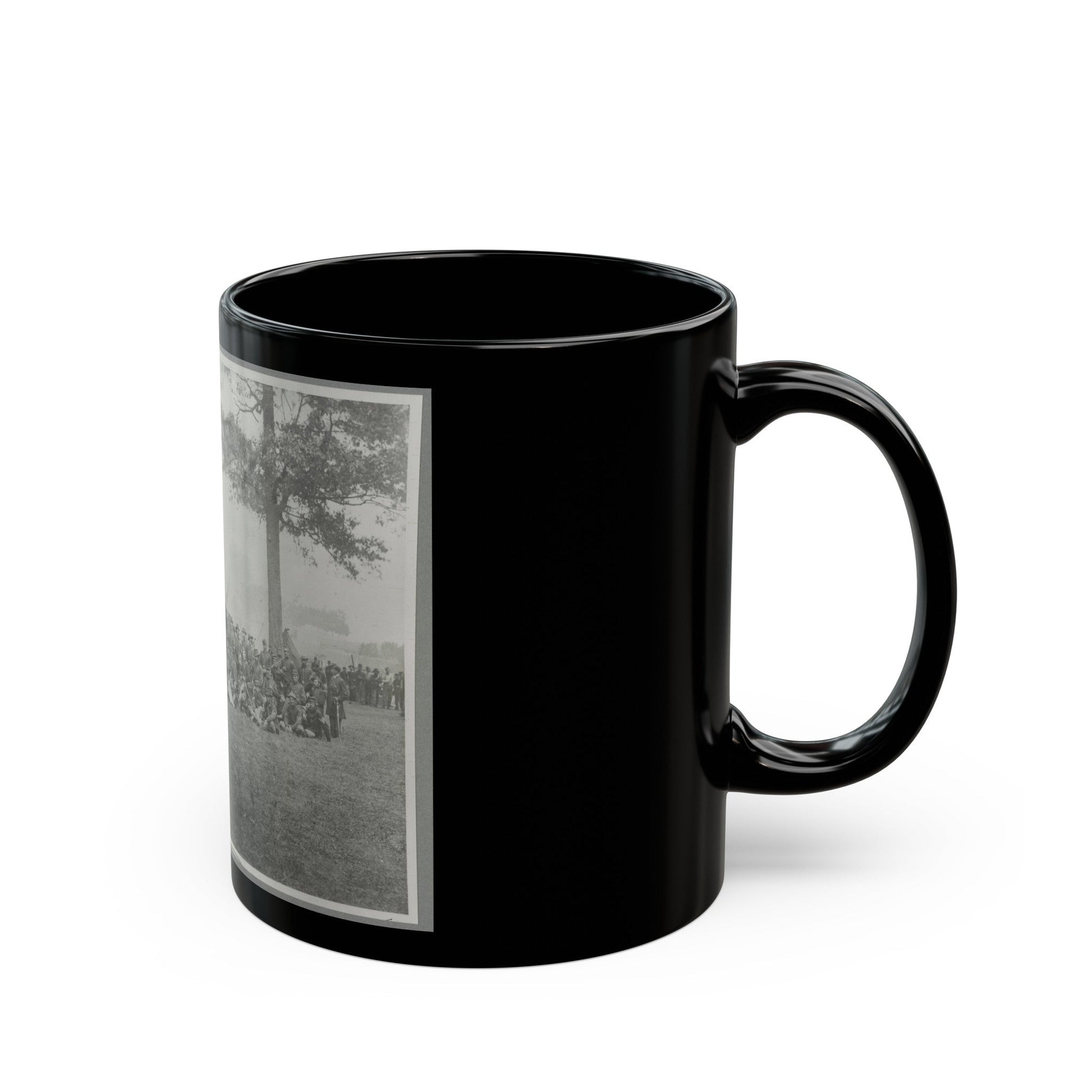 Group Of Officers & Men (U.S. Civil War) Black Coffee Mug-The Sticker Space