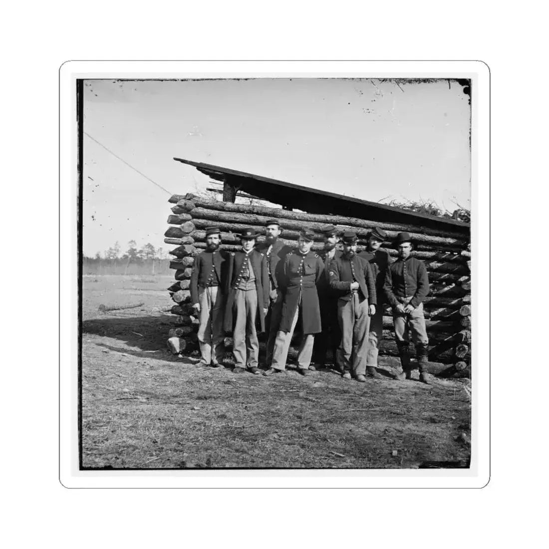 Group of Officers on the Plateau, City Point, Va. (U.S. Civil War) STICKER Vinyl Kiss-Cut Decal 6 Inch White - The Sticker Space