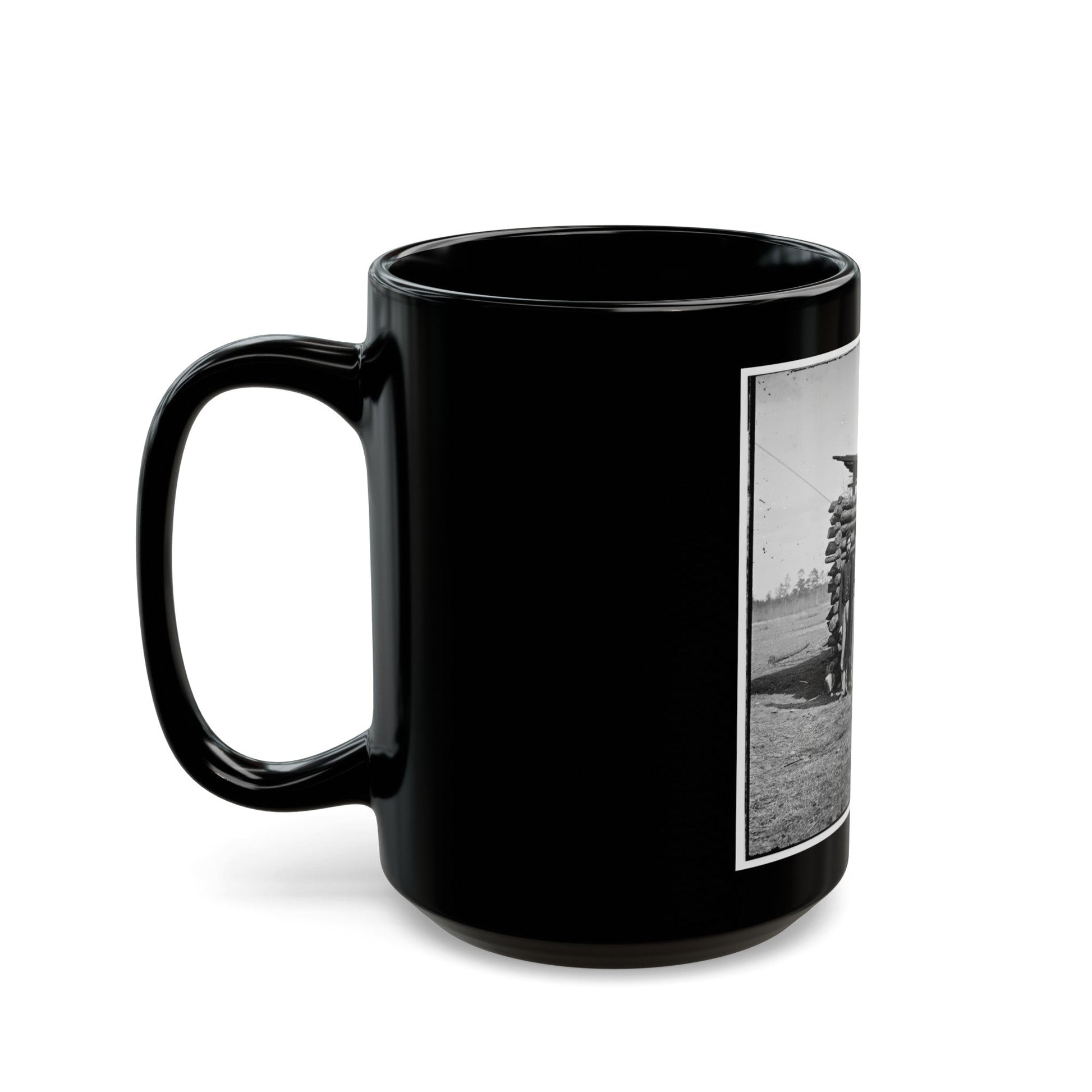 Group Of Officers On The Plateau, City Point, Va. (U.S. Civil War) Black Coffee Mug-The Sticker Space