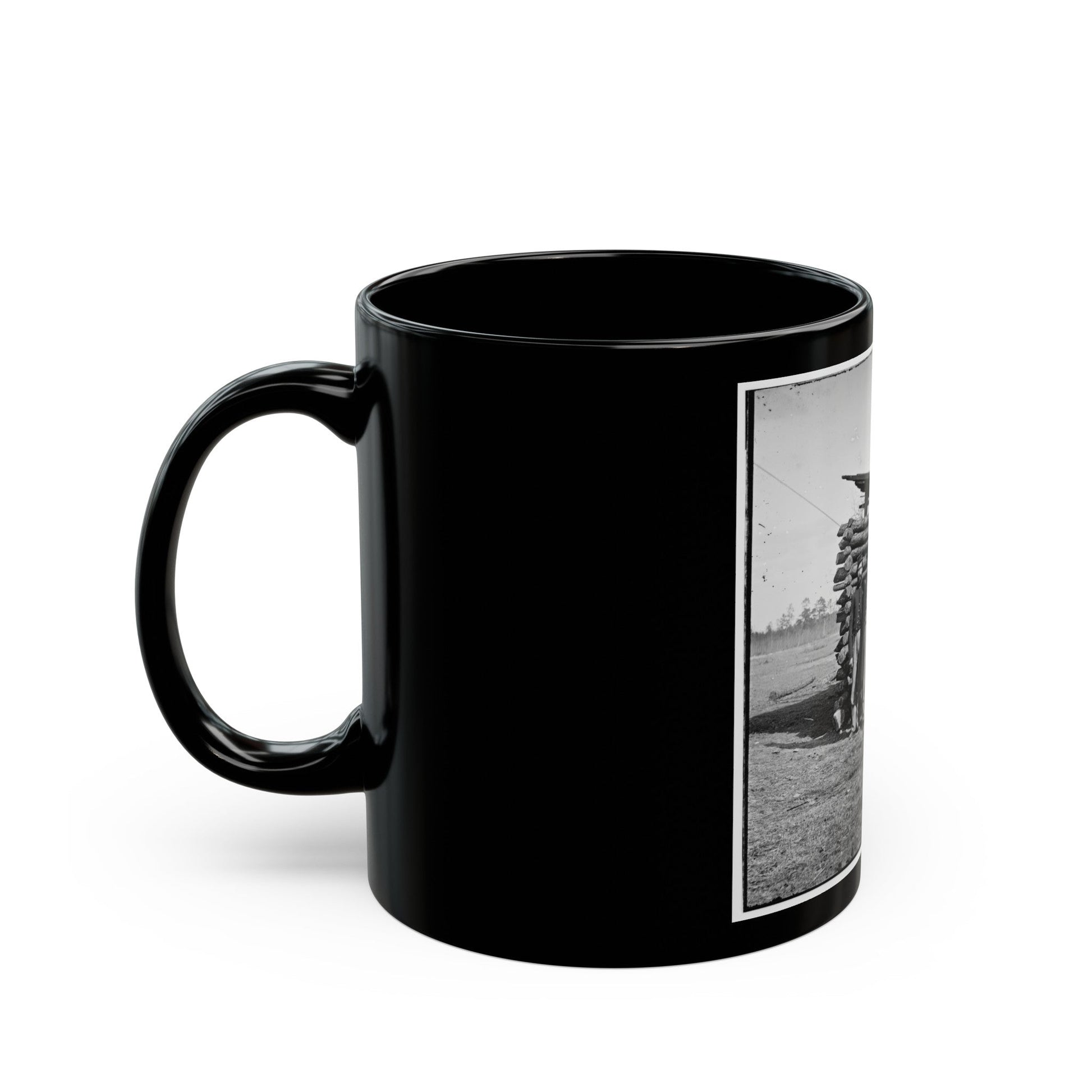 Group Of Officers On The Plateau, City Point, Va. (U.S. Civil War) Black Coffee Mug-The Sticker Space