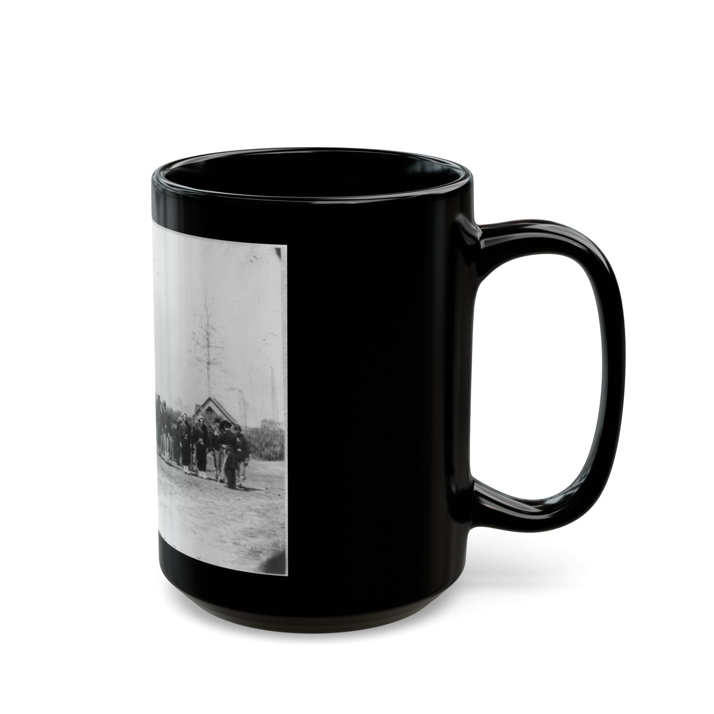 Group Of Provost Guards At Headquarters, Army Of The Potomac (U.S. Civil War) Black Coffee Mug-The Sticker Space