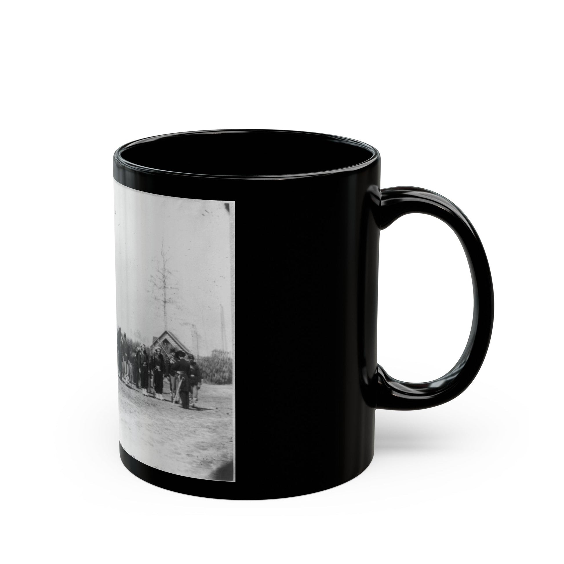 Group Of Provost Guards At Headquarters, Army Of The Potomac (U.S. Civil War) Black Coffee Mug-The Sticker Space