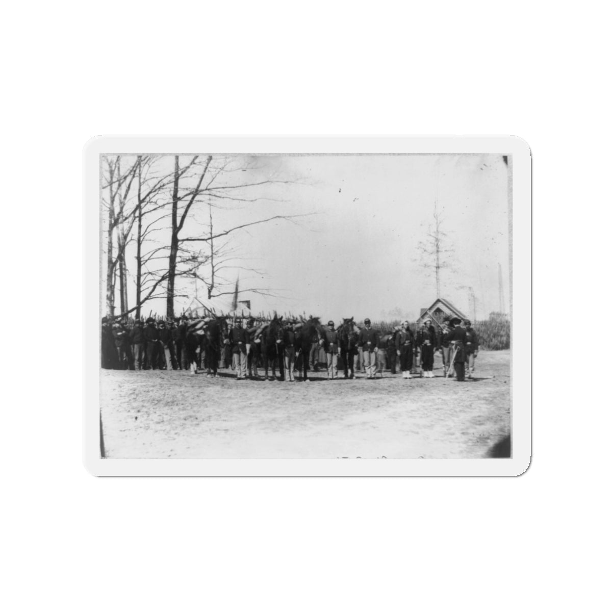 Group Of Provost Guards At Headquarters, Army Of The Potomac (U.S. Civil War) Refrigerator Magnet-3" x 3"-The Sticker Space