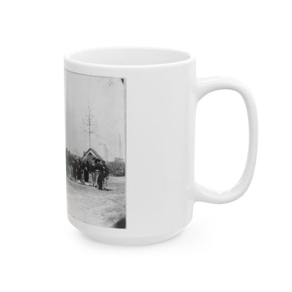 Group Of Provost Guards At Headquarters, Army Of The Potomac (U.S. Civil War) White Coffee Mug-The Sticker Space