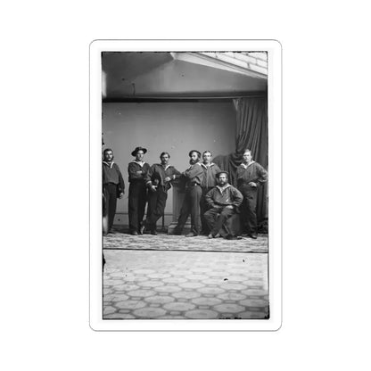 Group of Russian Sailors From the Navy Ship Variag During Visit to New York City 001 (U.S. Civil War) STICKER Vinyl Kiss-Cut Decal 3 Inch White - The Sticker Space