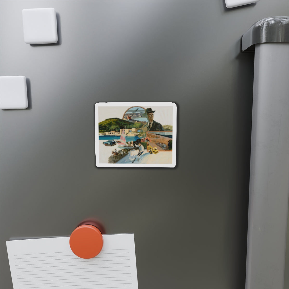 Group of Six Calendar illustrations (1), 1970-78 (Magazine Illustration) Refrigerator Magnet-The Sticker Space