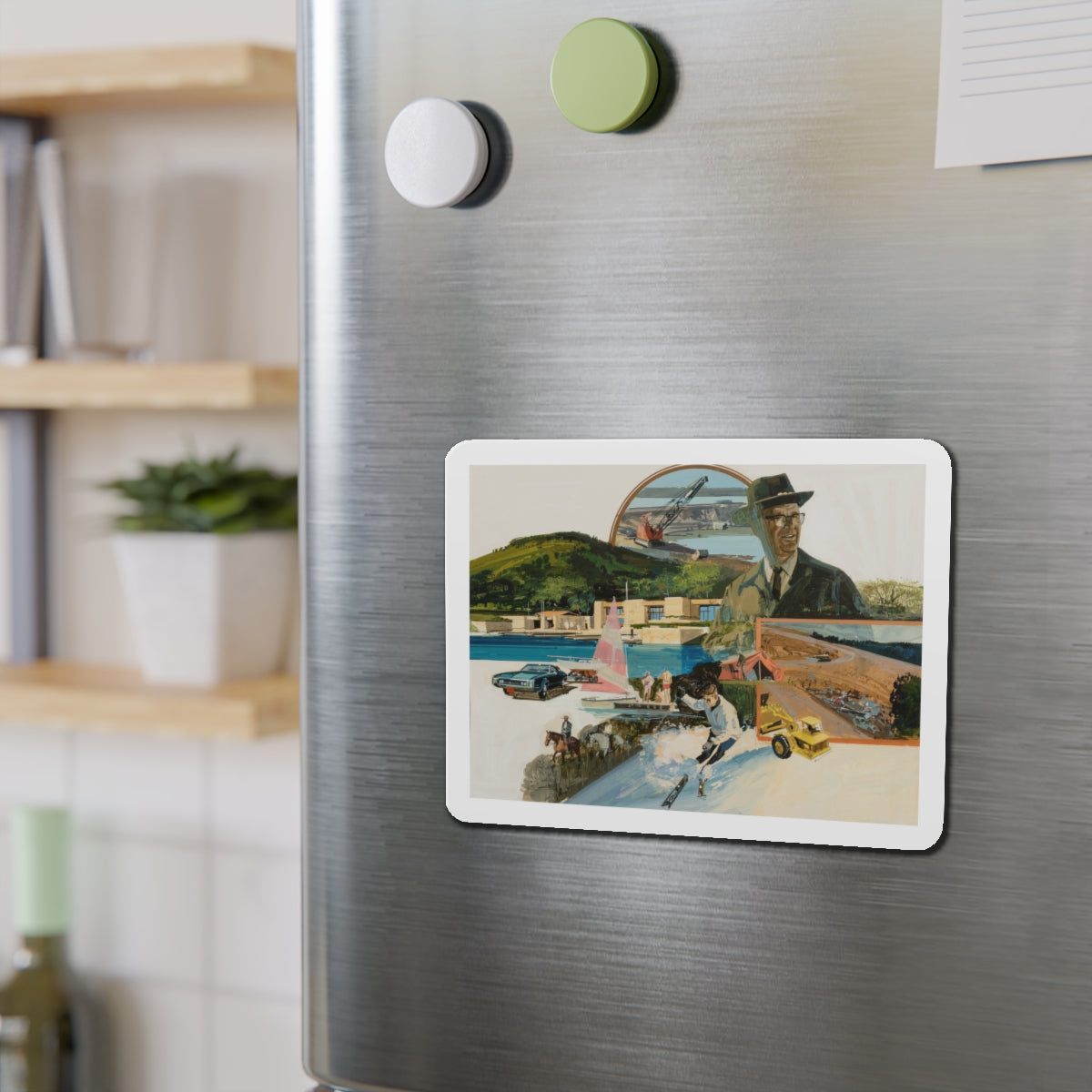 Group of Six Calendar illustrations (1), 1970-78 (Magazine Illustration) Refrigerator Magnet-The Sticker Space