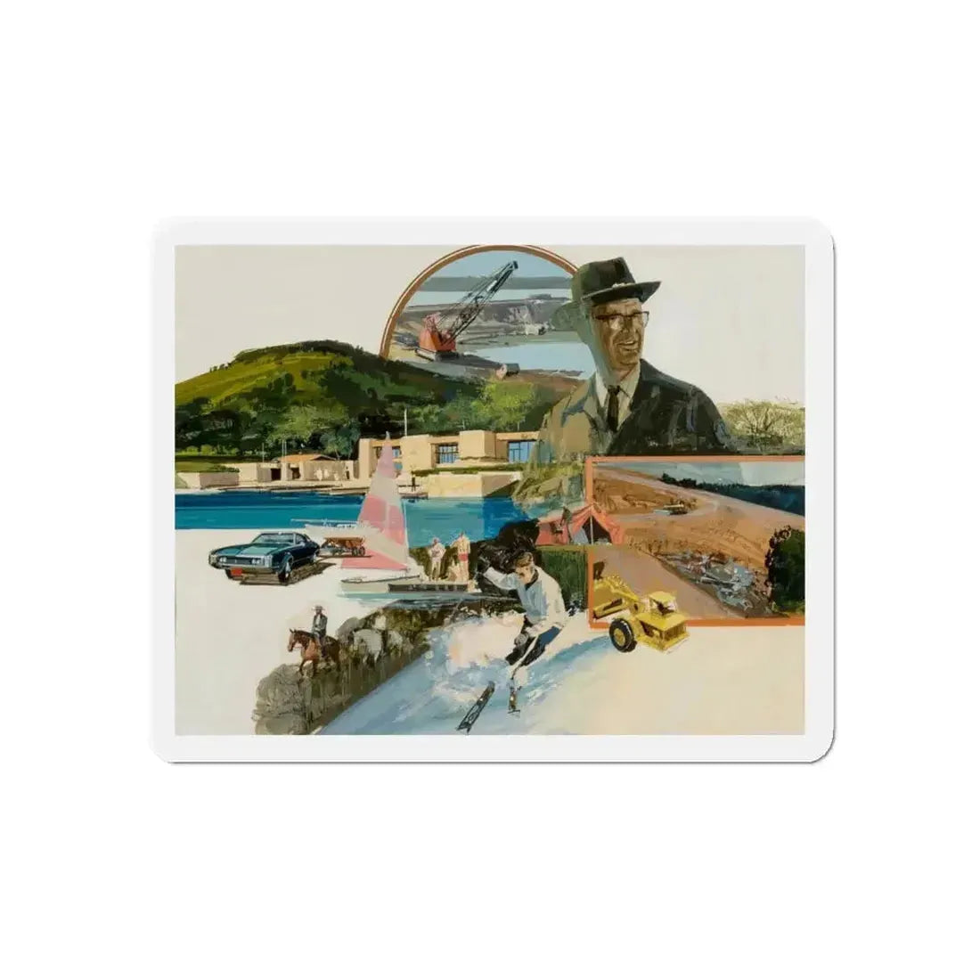 Group of Six Calendar illustrations (1), 1970-78 (Magazine Illustration) Refrigerator Magnet - The Sticker Space