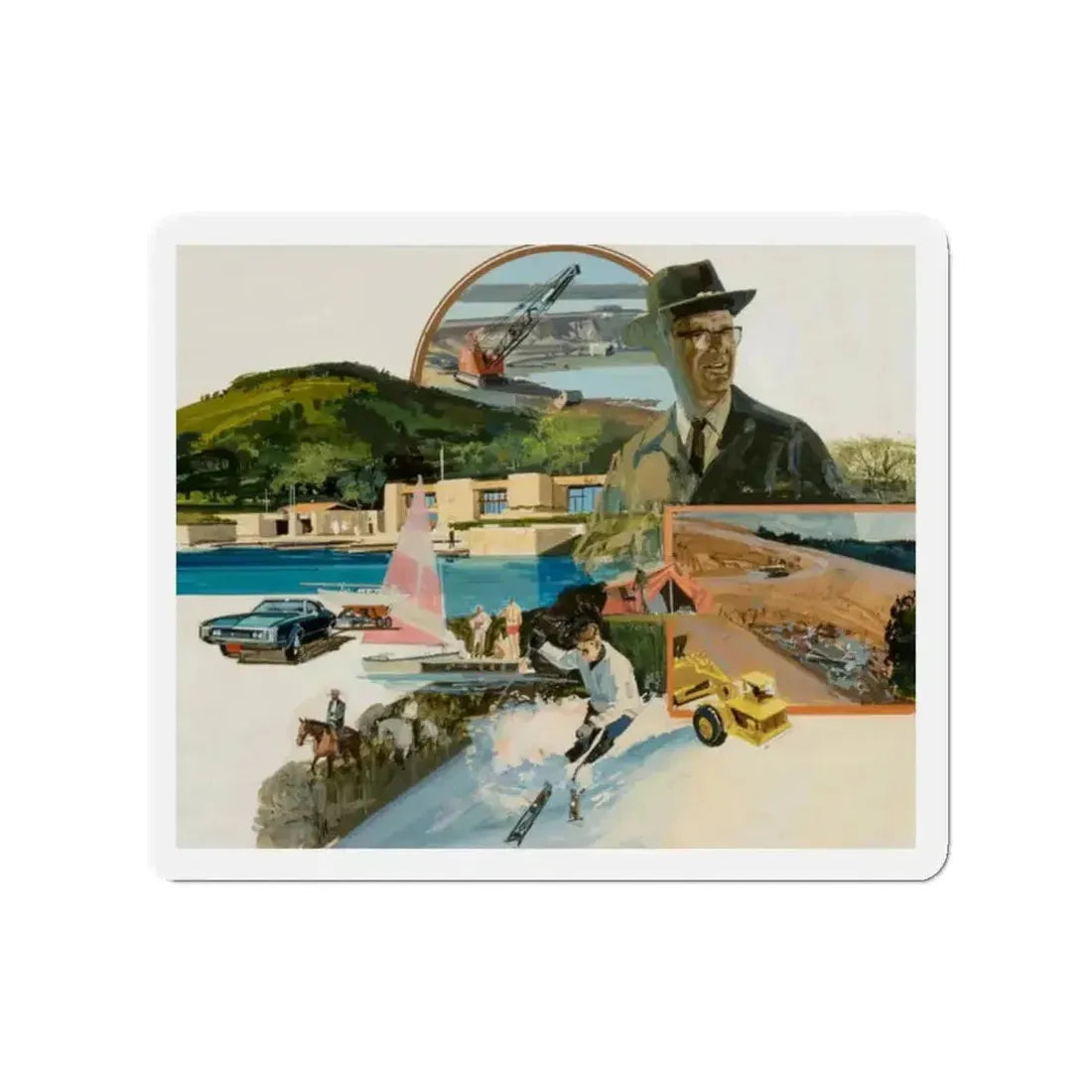 Group of Six Calendar illustrations (1), 1970-78 (Magazine Illustration) Refrigerator Magnet - The Sticker Space