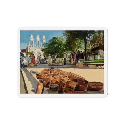 Group of Six Calendar illustrations (2), 1970-78 (Magazine Illustration) Refrigerator Magnet 3 Inch Die-Cut - The Sticker Space