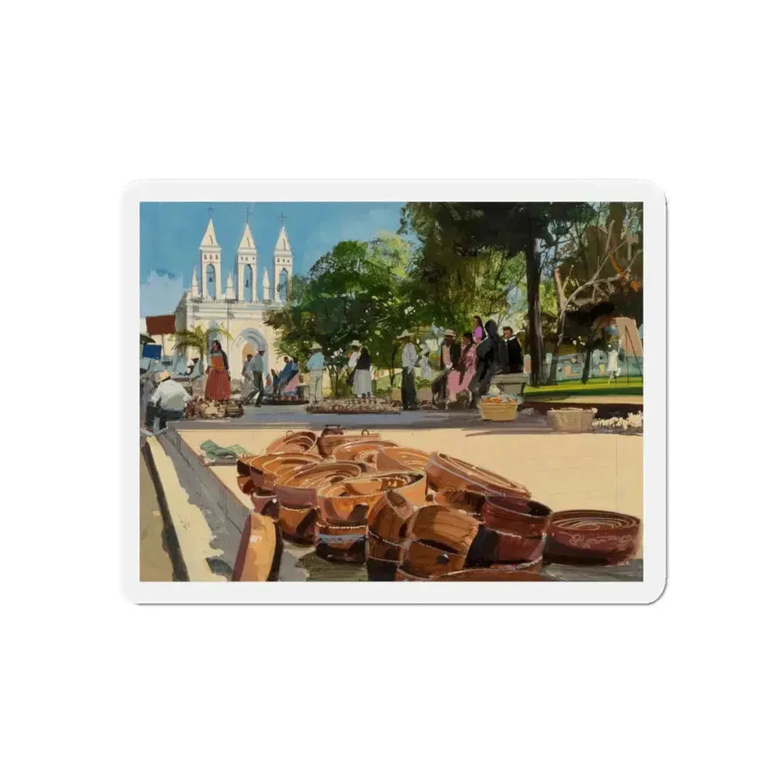 Group of Six Calendar illustrations (2), 1970-78 (Magazine Illustration) Refrigerator Magnet 6 Inch Die-Cut - The Sticker Space